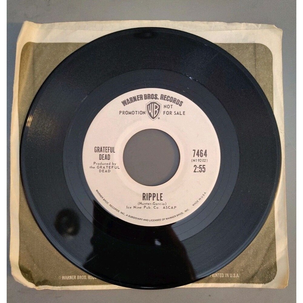 GRATEFUL DEAD: Truckin’ 3:13-Ripple 2:55-U.S. 7" 71 Warner Bros. Recs.7464 Promo